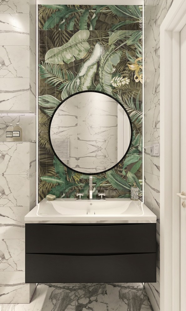 Проект гостиной в доме в неоклассике