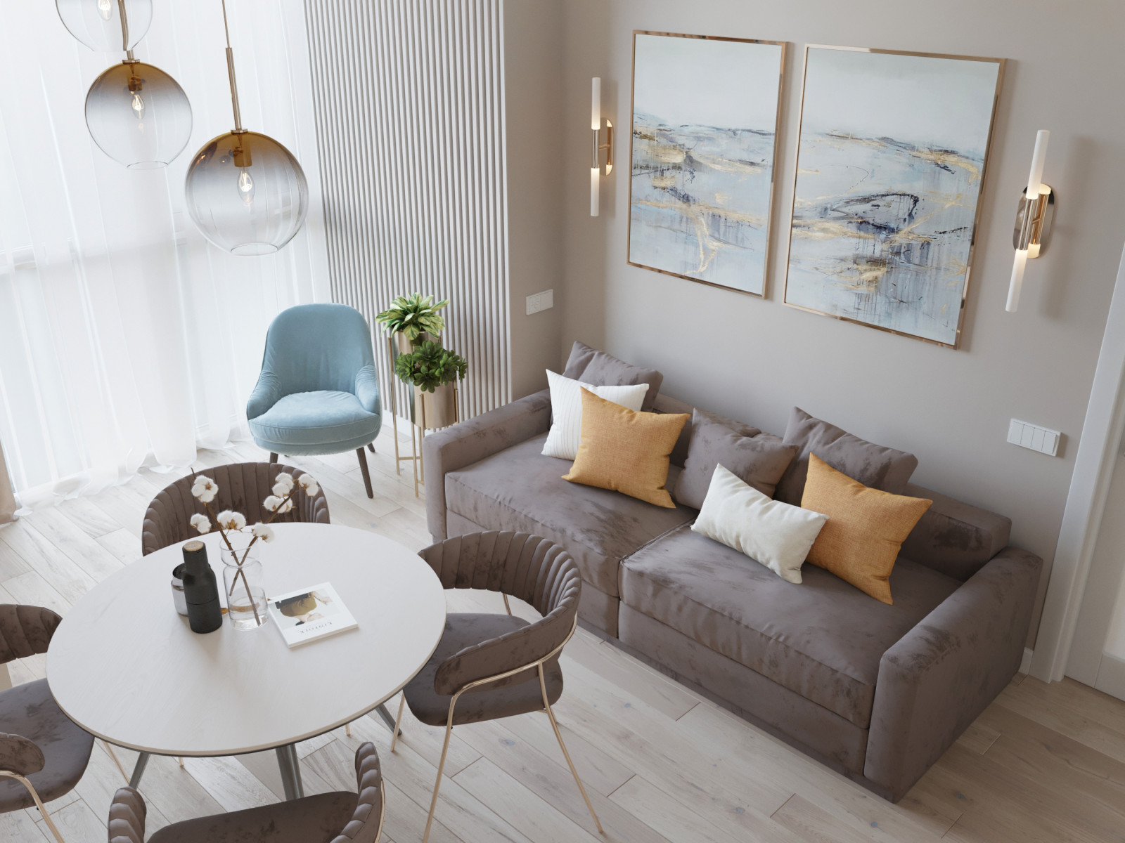 Проект квартиры в современном стиле в ЖК Скандинавия