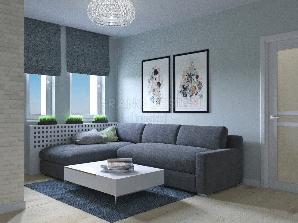 Обложка проекта: Кухня-гостиная в светлых тонах