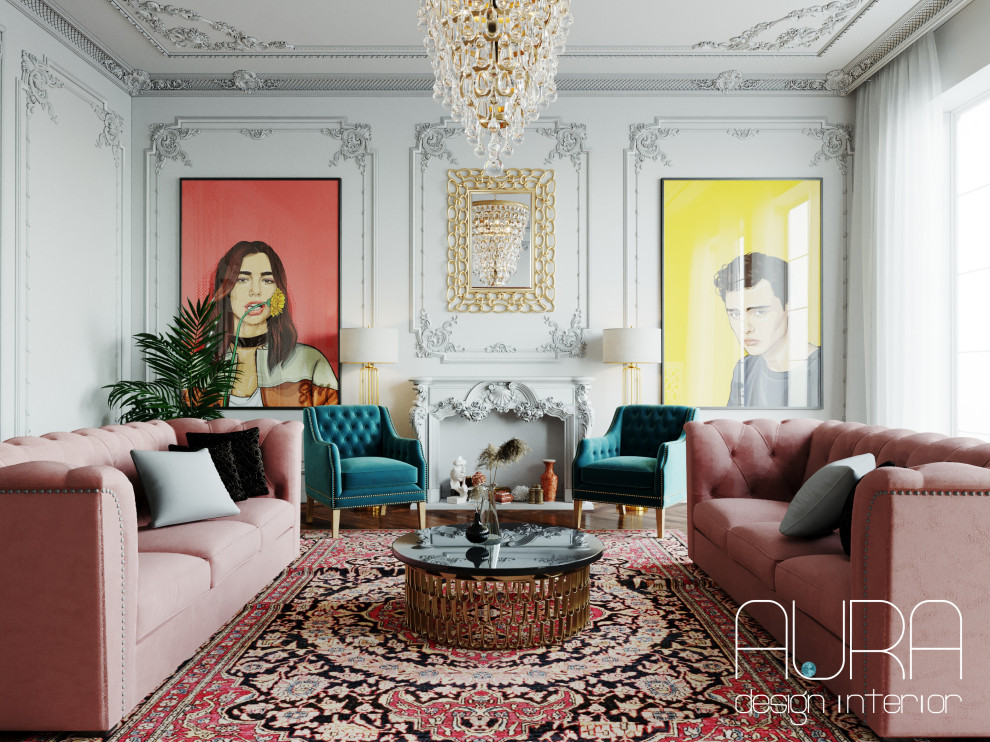 Обложка проекта: Дизайн гостиной в коттедже на Рублево-Успенском шоссе, г. Москва