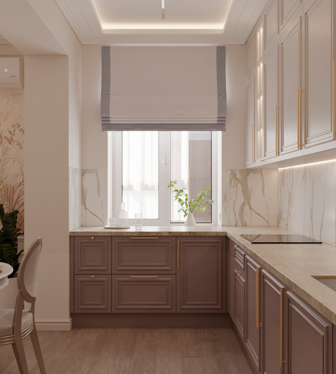 Трехкомнатная квартира площадью 120 м² в классическом стиле
