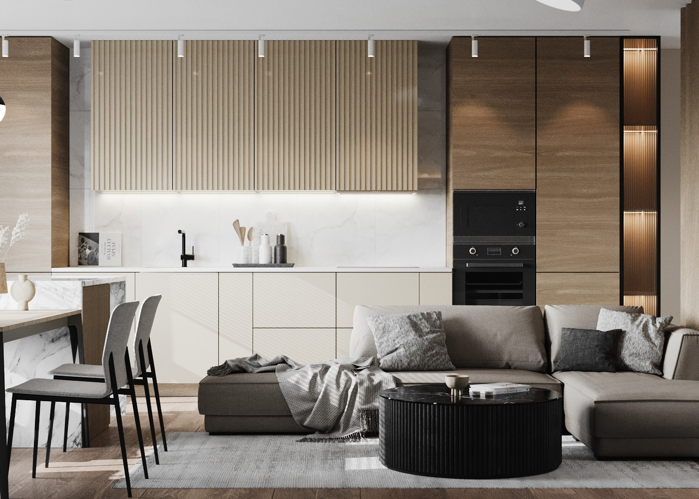 ЖК Гранит, кухня-гостиная