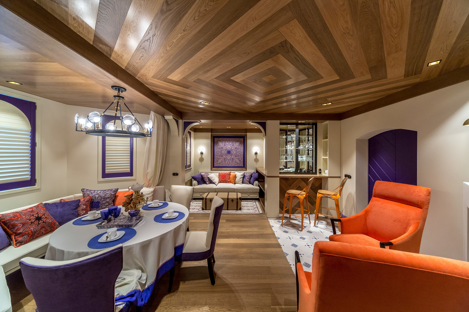 Проект "Гостиная с фиолетовым кантом" для программы Дачный Ответ на НТВ