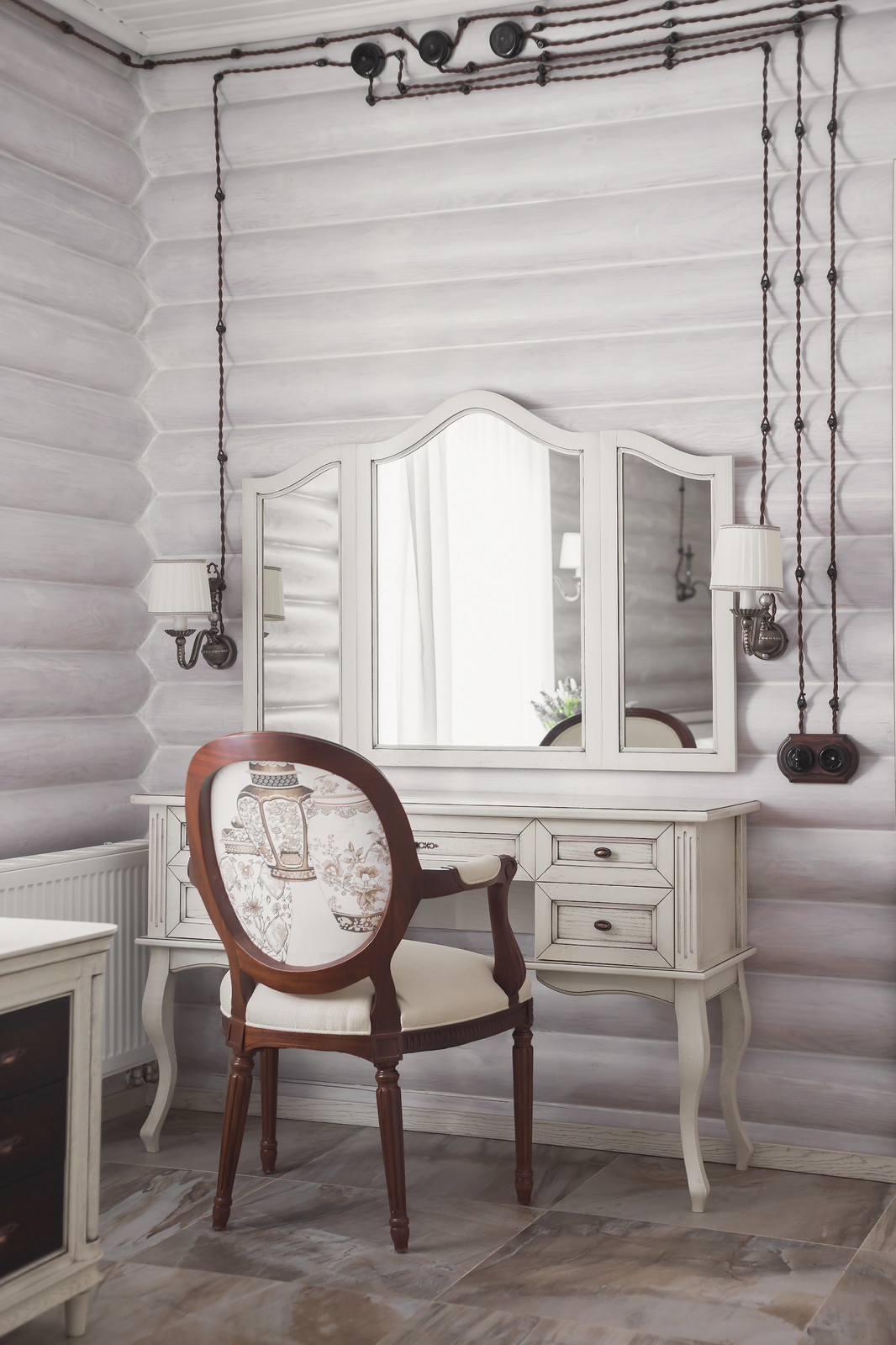 Интерьер в бревенчатом доме в Эсто-Садок