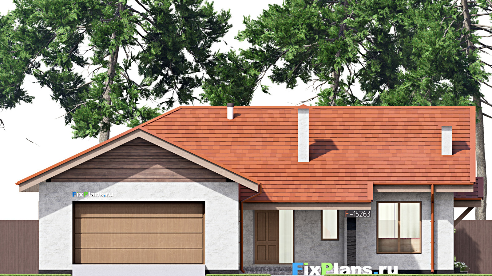 Проект одноэтажного дома 16х16м S166м2 F-15263
