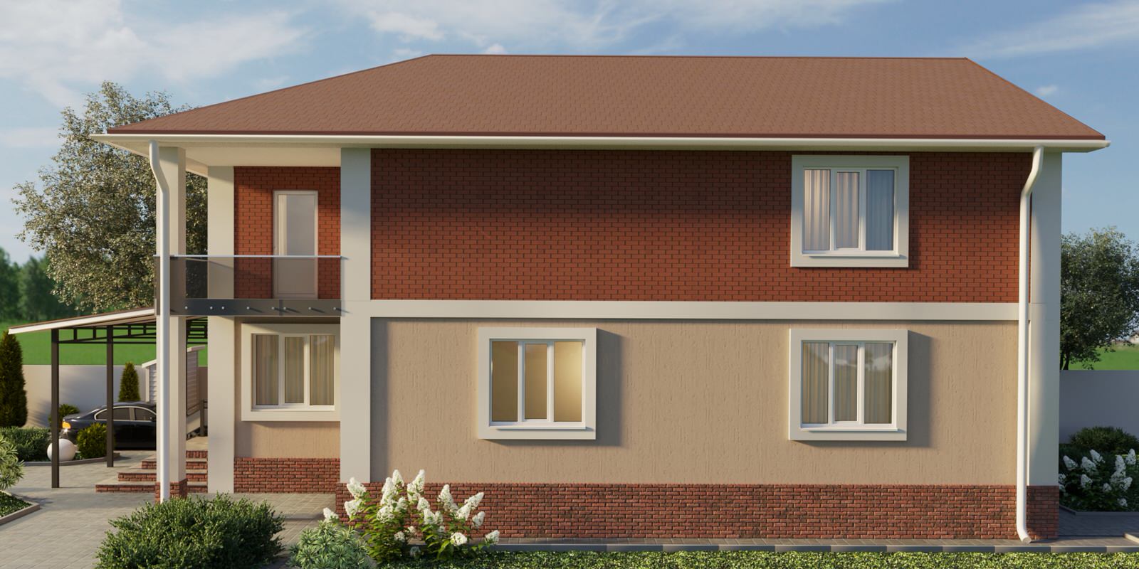 Фасад частного дома.