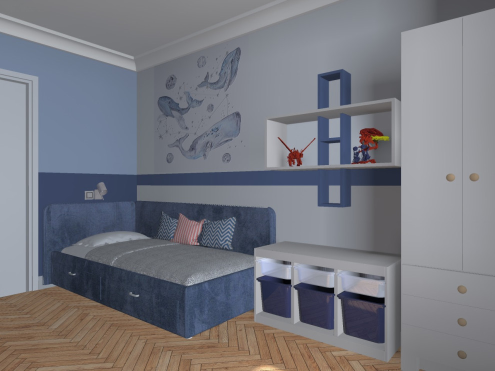 Обложка проекта: Столичные поляны Дизайн 3-х комнатной квартиры 98 кв метров для семьи с двумя д