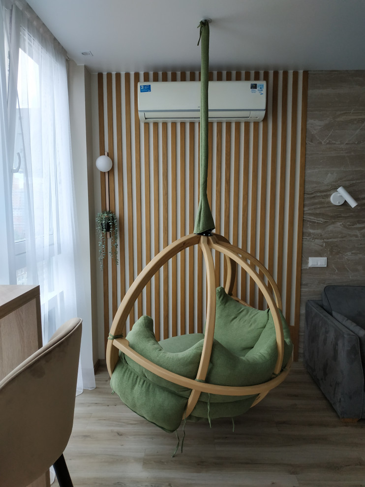 Экостиль с подвесным креслом