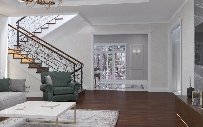 Классика. Проект в пос."Снегири" в г.Томск 2019 г.