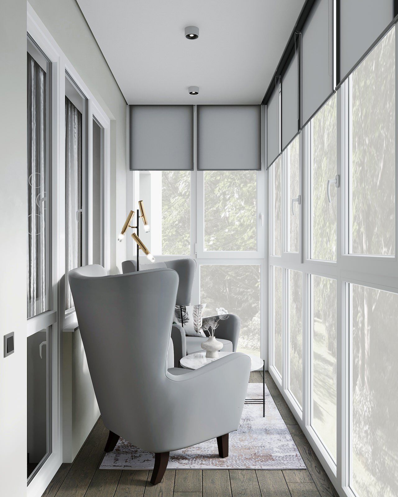 Дизайн интерьера квартиры с открытой террасой в жилом комплексе "Тармо"