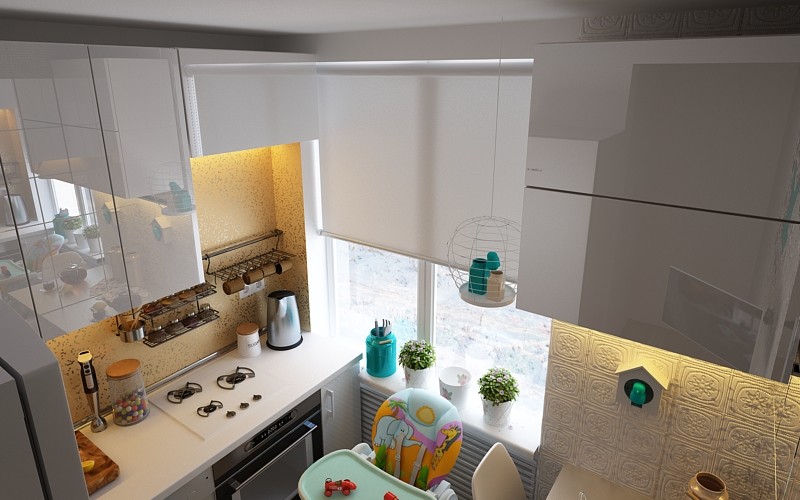 Маленькая кухня - визуализации