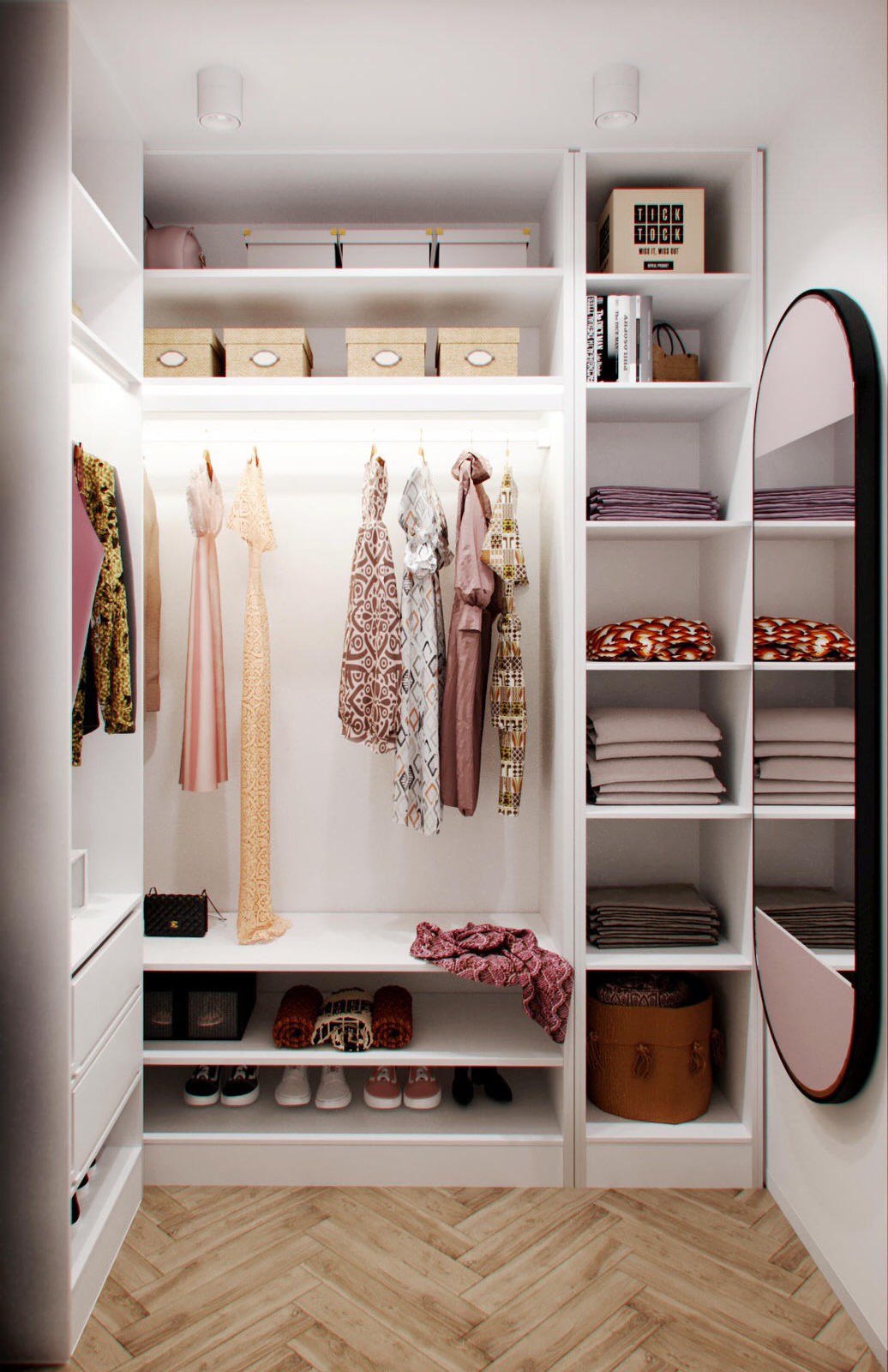 Cовременная квартира, дизайн интерьера в светло-темных тонах в ЖК "Георг Ландрин