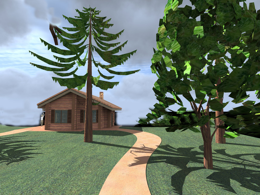 Мещера. Домики на склоне.