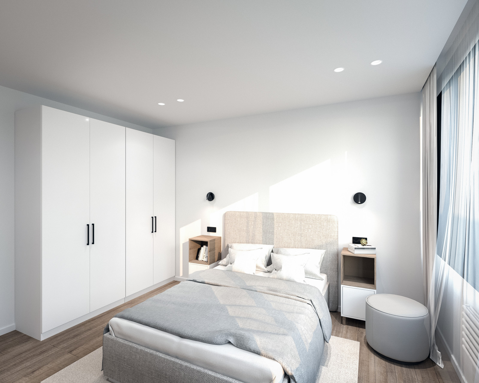 Базовый стиль. Квартира для молодой пары в ЖК Пифагор, Новосибирск