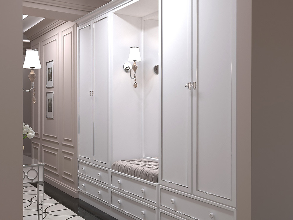 Интерьер коридора в ЖК "Цезарь"