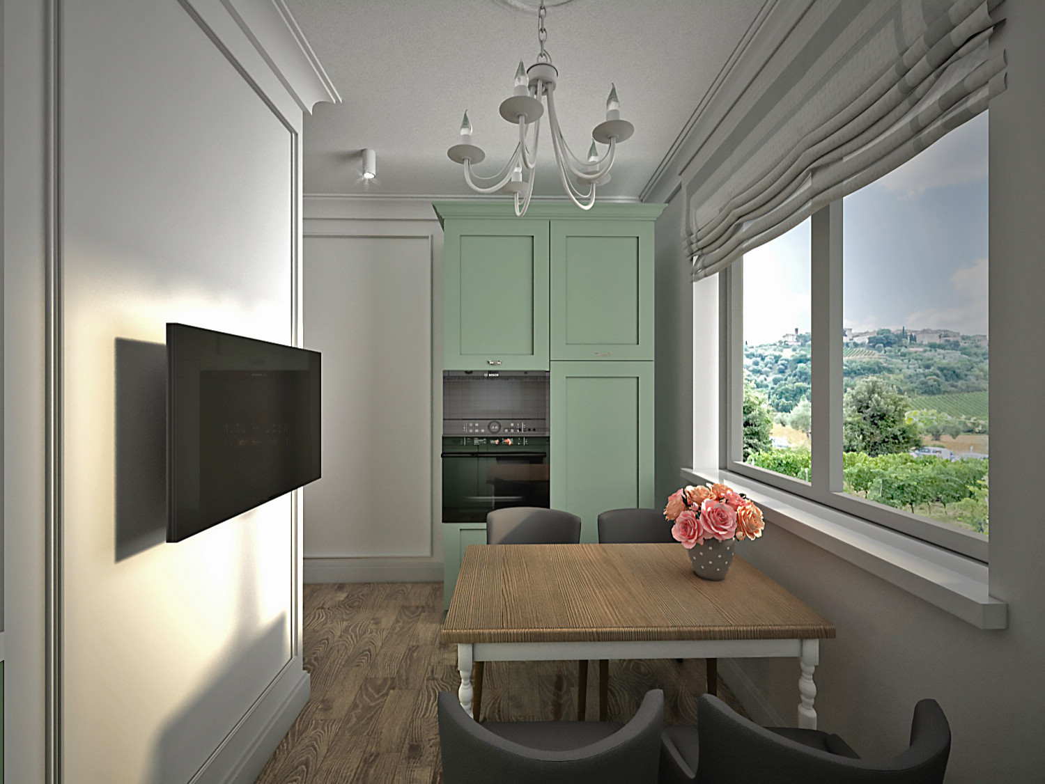 Обложка проекта: Однокомнатная квартира в Средиземноморском стиле