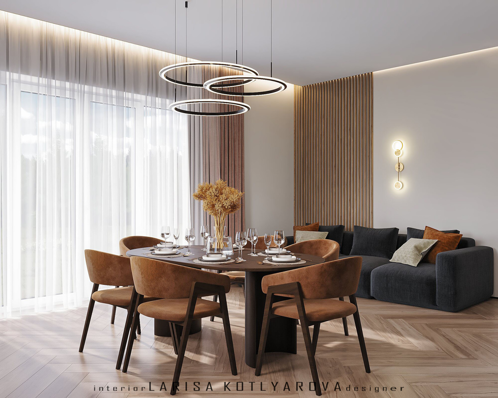 Дизайн-проект дома 105 кв.м. г. Ростов-на-Дону