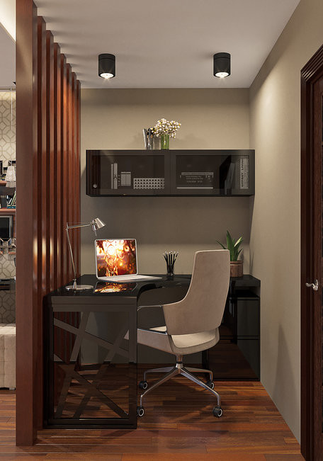 Уголок кабинета в спальне