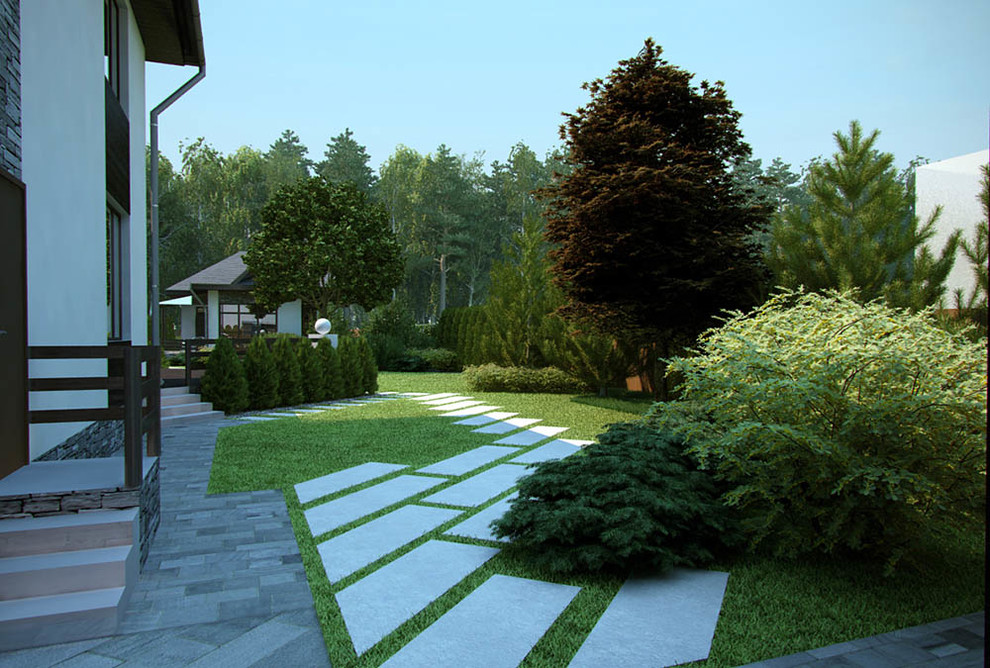 Дизайн частного сада 18 соток (2 Вариант)