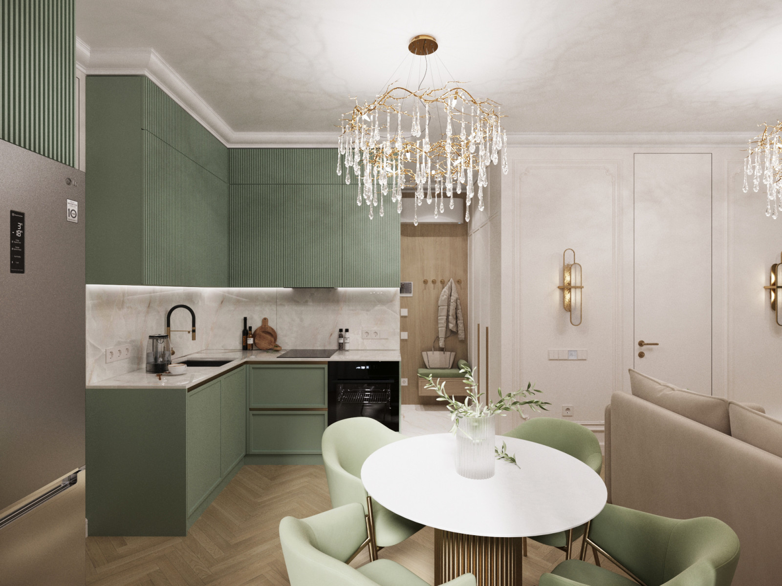 Дизайн-проект евротрехкомнатной квартиры 57 м2