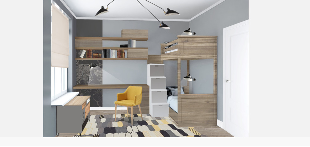 Спальня для 2-х мальчиков с рабочей зоной