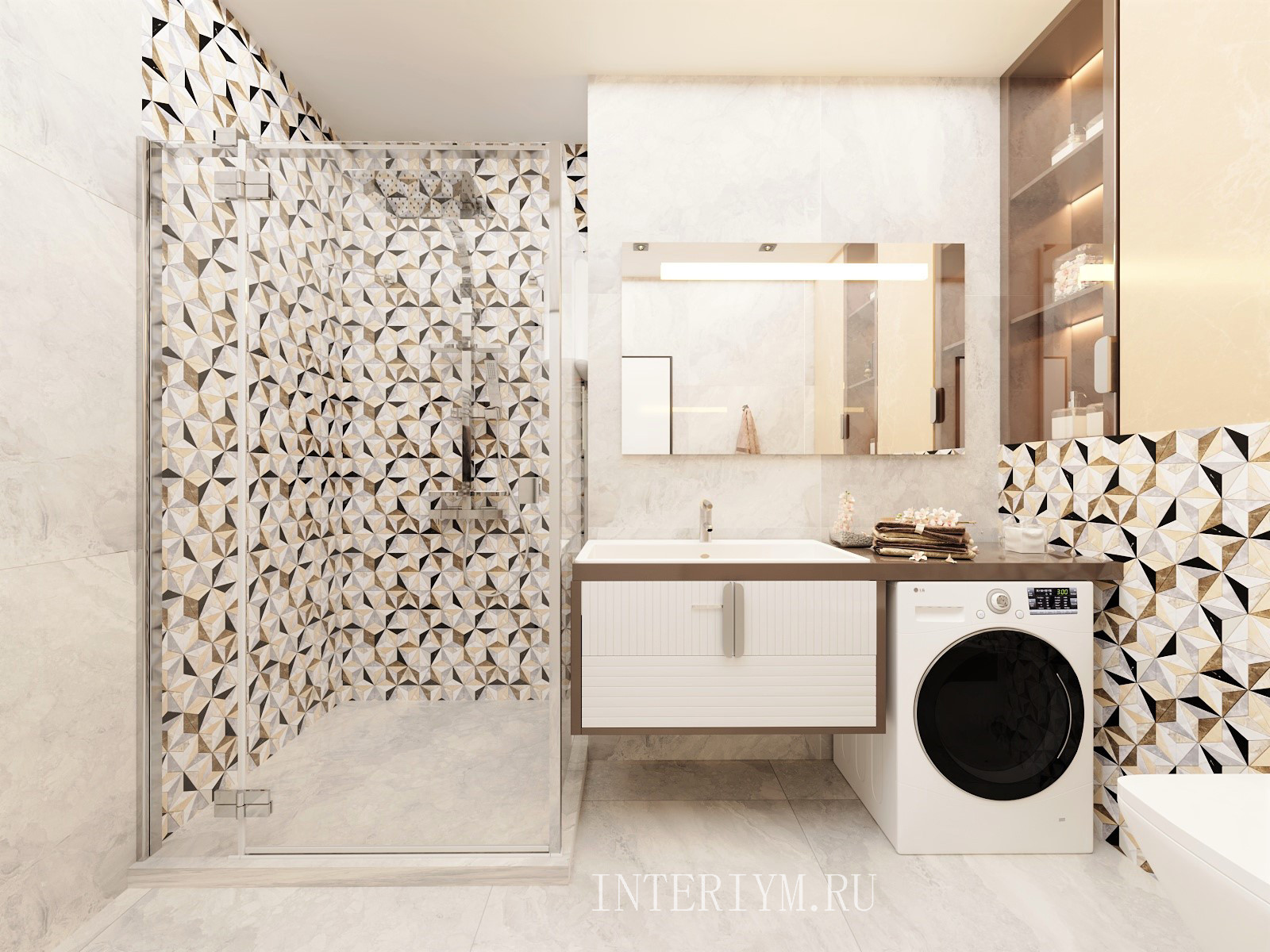 Дизайн санузлов в кв. по ул. Батальонная, г. Волгоград