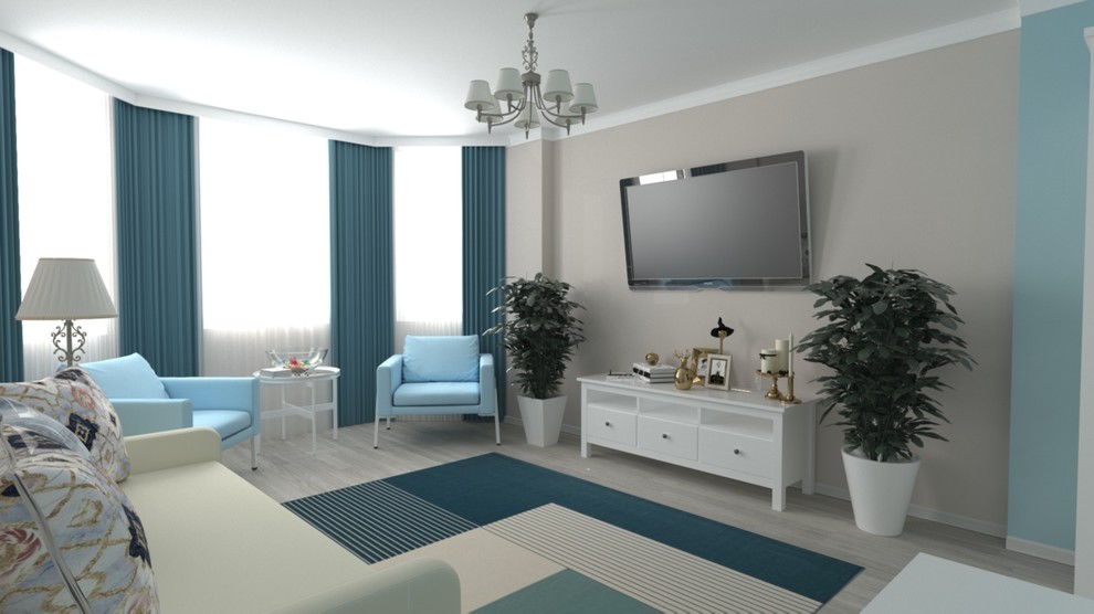 Гостиная с эркером