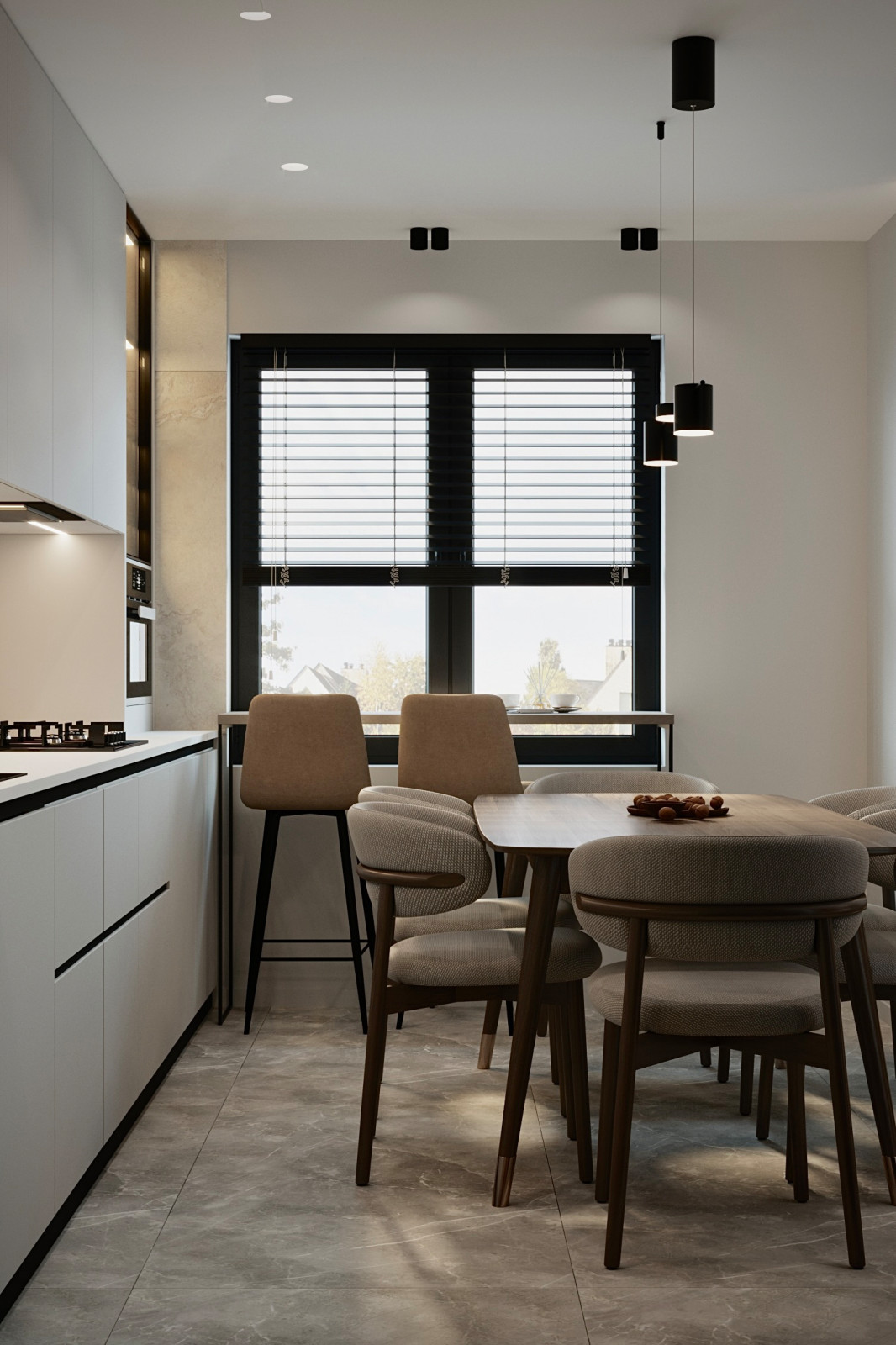 Обложка проекта: Дизайн-проект интерьера кухни для трехкомнатной квартиры, г. Калининград