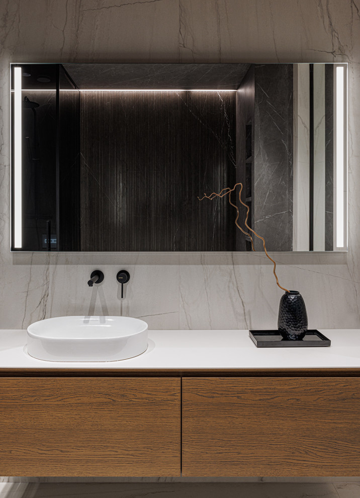 Монохромная квартира 90 м2 на Садовом кольце