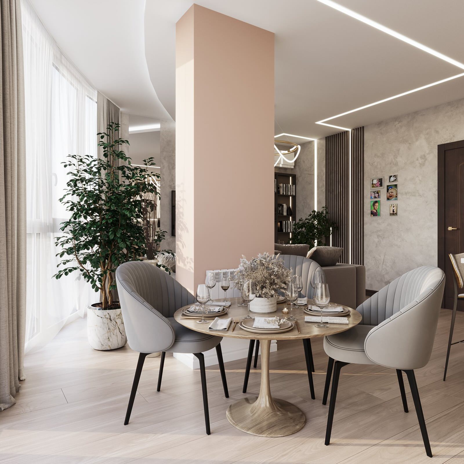 Дизайн кухни-гостиной