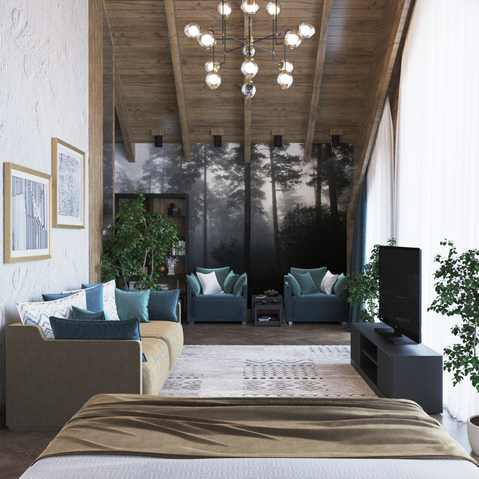 Комната отдыха загородного комплекса