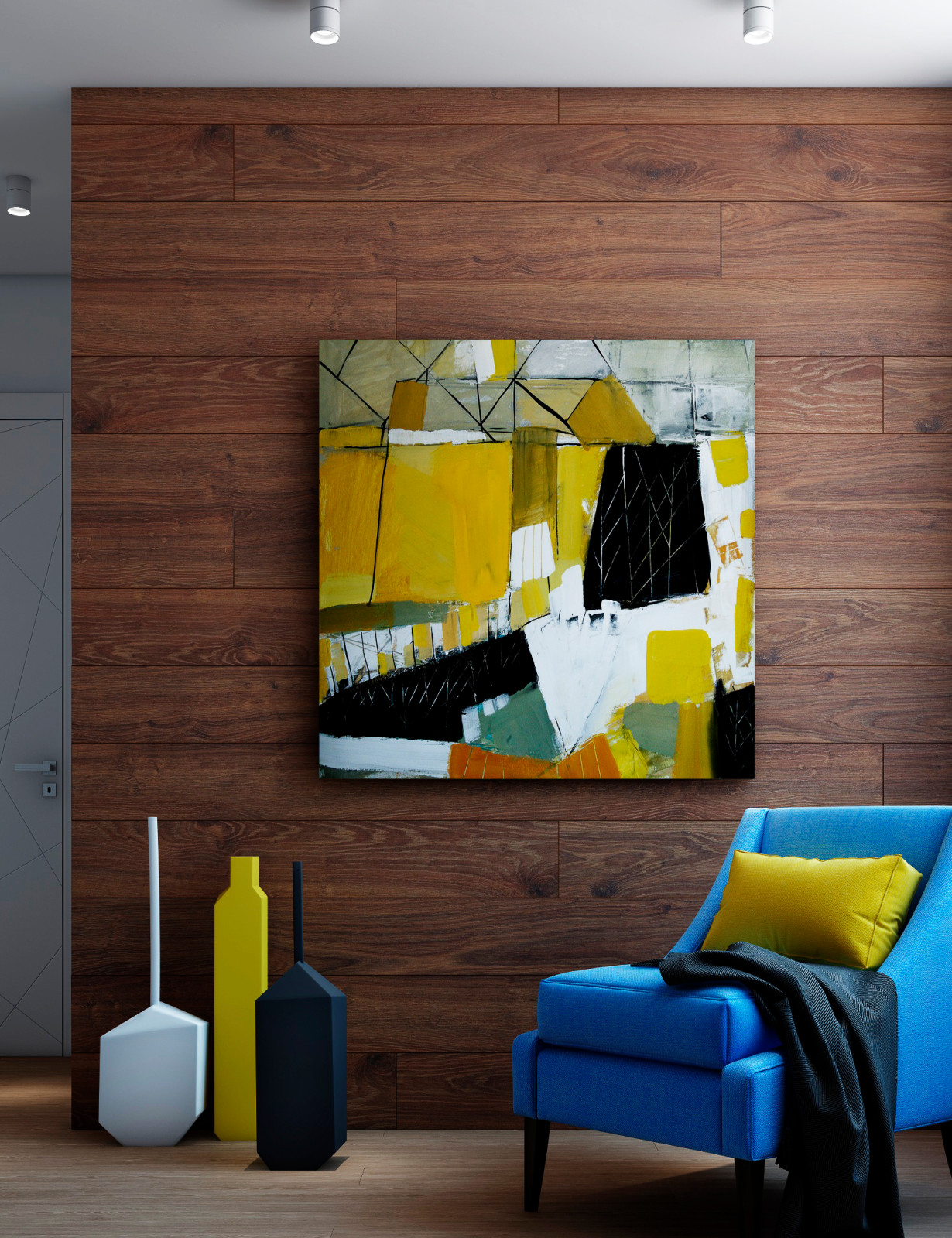 Обложка проекта: 3D визуализация гостиной