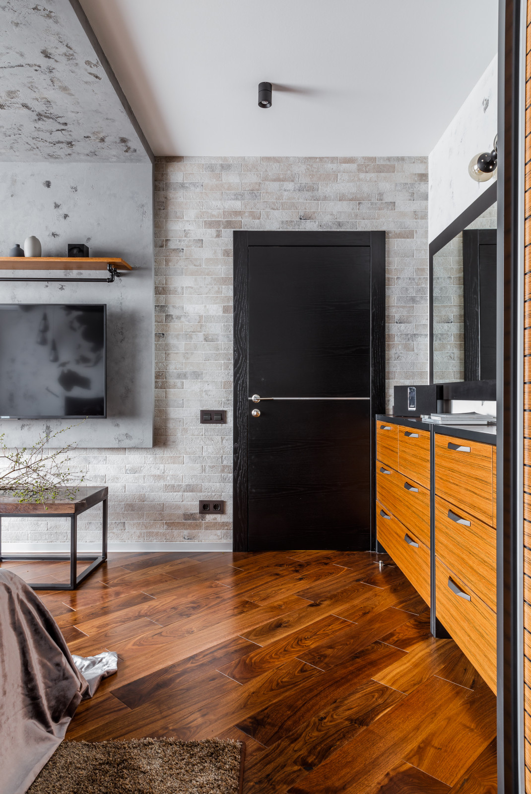 Фото спальни реализованного проекта квартиры ЖК "Центральный"