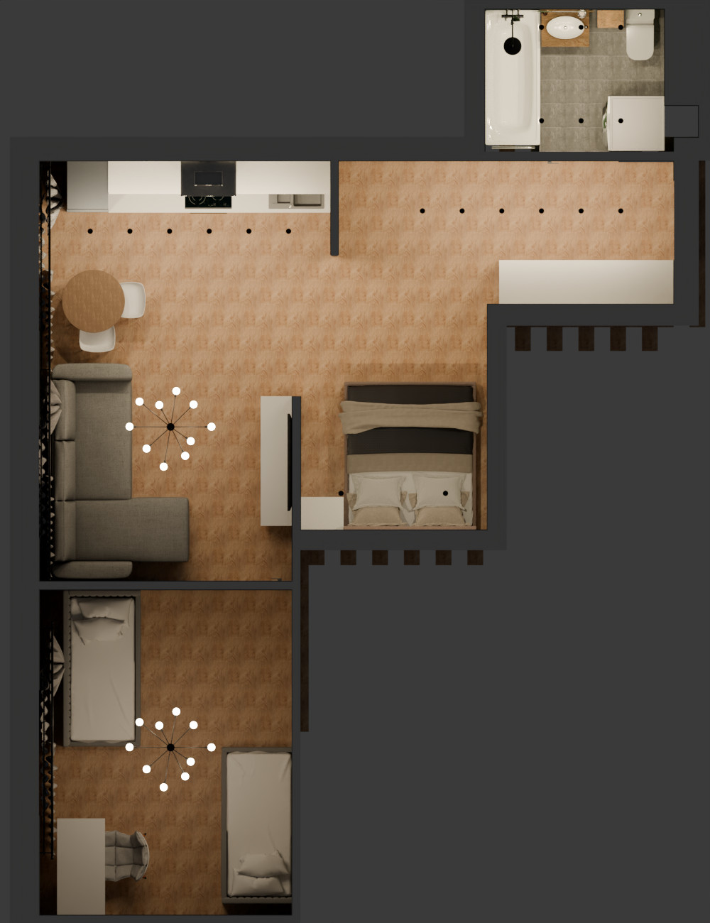 Визуализация трех типовых квартир под сдачу в аренду