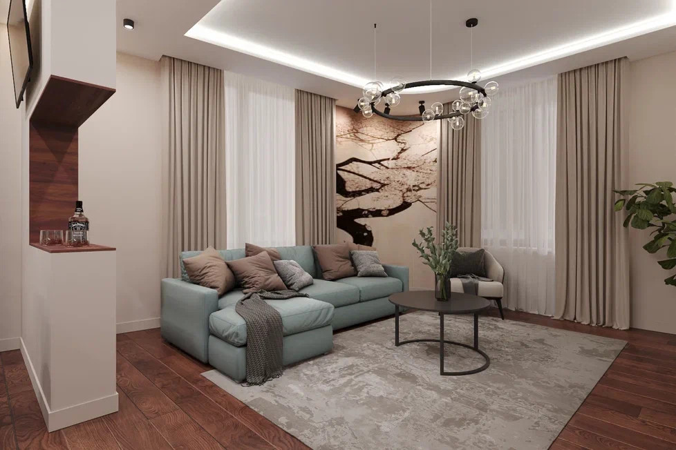 Ремонт квартиры в спокойных и теплых тонах