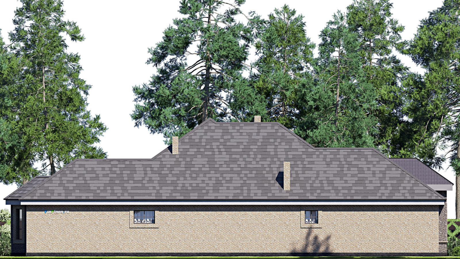 Проект одноэтажного дома 17х27м S274м2 F-17189