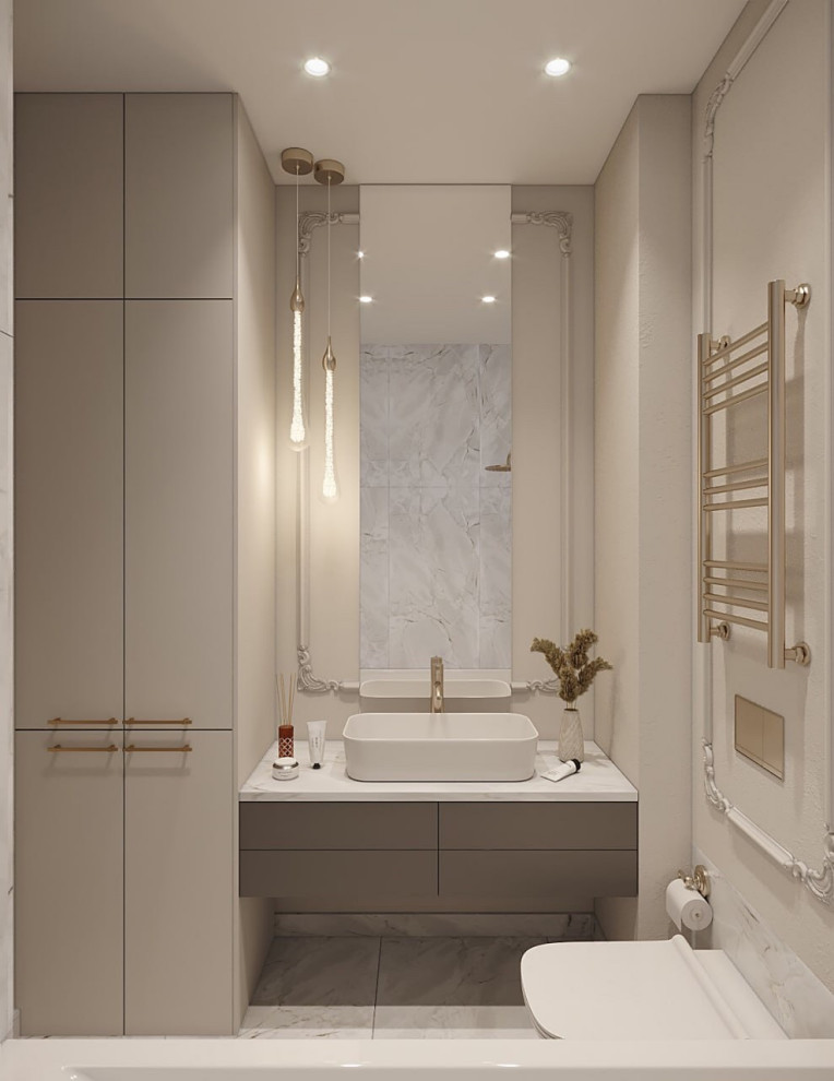 Санузел в стиле современной классики