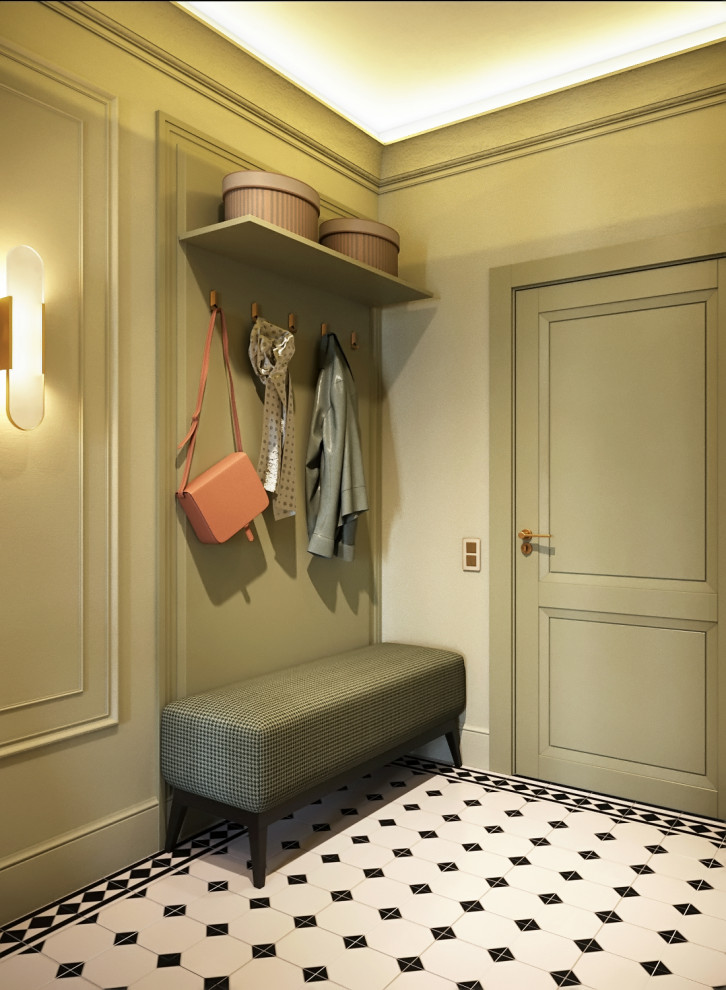 Кораллово-оливковый микс