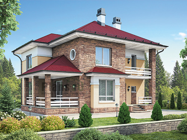 Проект дома из газобетона 61-00