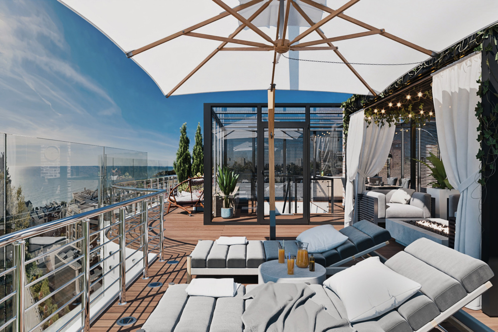 Терраса пентхауса в г. Сочи