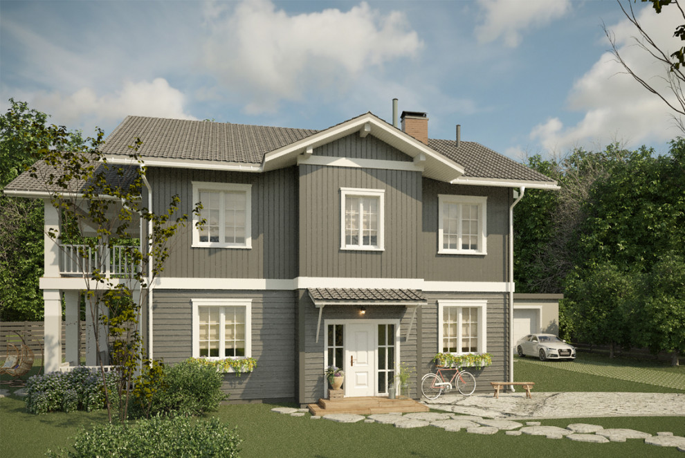 Загородный дом с баней