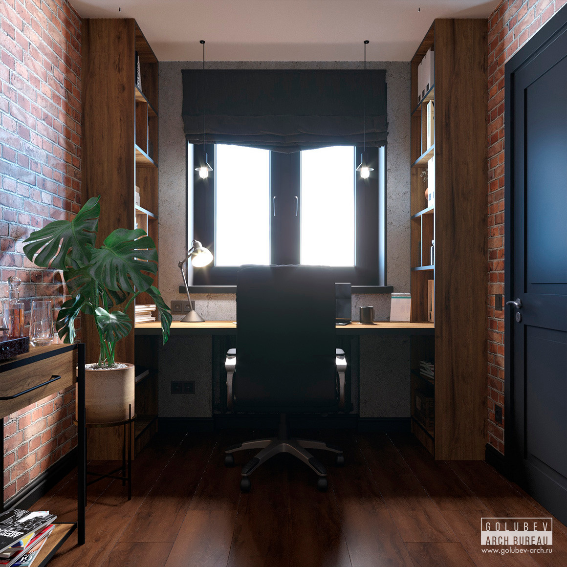 Обложка проекта: Дизайн апартаментов в стиле лофт, г. Красноярск, 45 м2