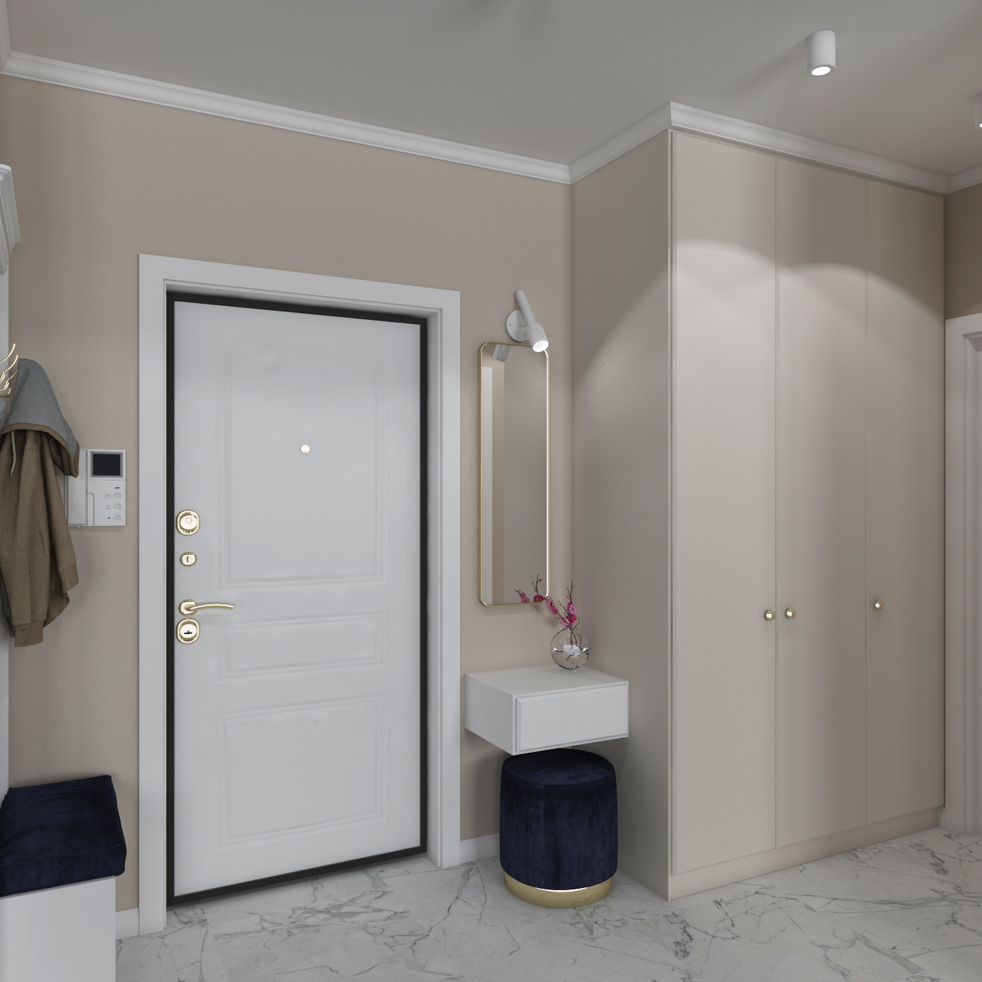 Дизайн квартиры "Золотая линия"