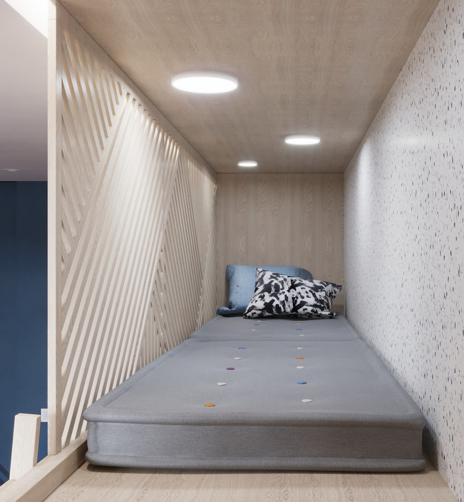 Интерьер в природной гамме для семьи с двумя детьми