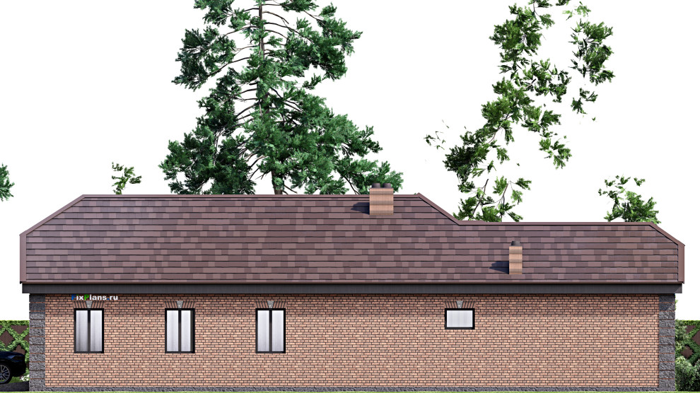 Проект одноэтажного дома 15х21м S183м2 F-16802