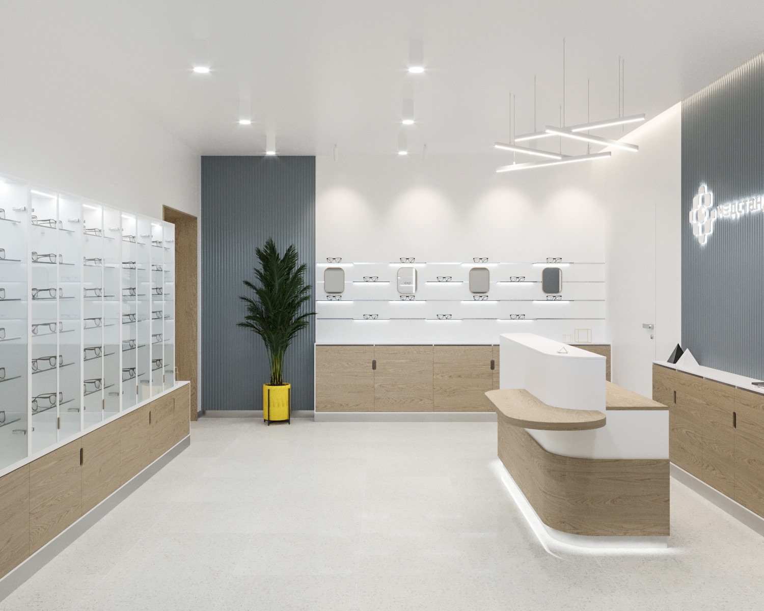 Интерьер общественных помещений офтальмологической клиники