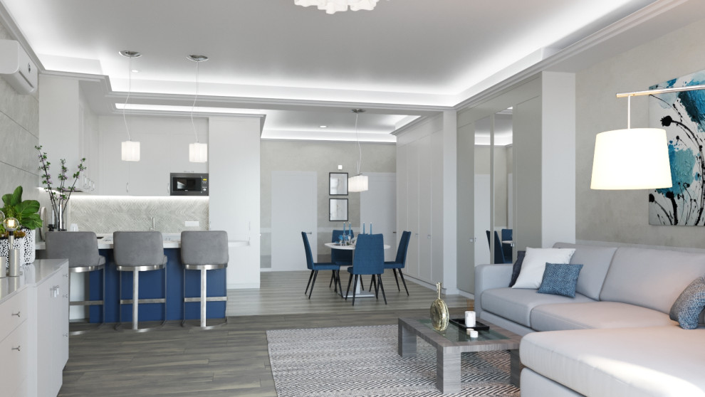 Дизайн проект квартиры 114 м2 в стиле "Неоклассика"