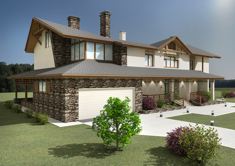 Рабочий проект дома у деревни Зенькино Истринского района Московской области.