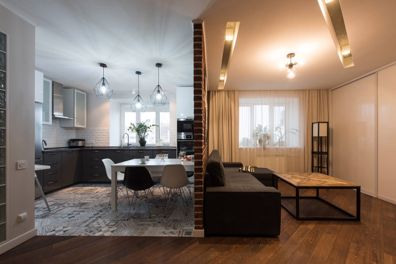 Квартира для семьи с 3 детьми в стиле лофт