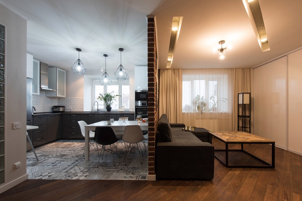 Квартира для семьи с 3 детьми в стиле лофт